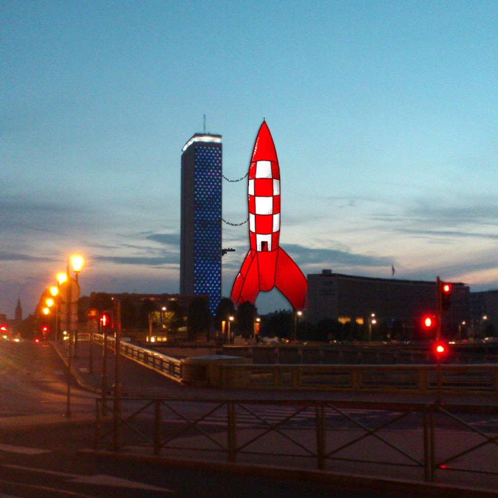 la fusée de Tintin à Rouen